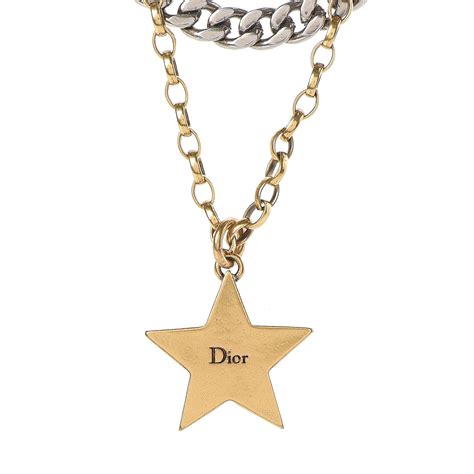 necklace with two keys dior|dior star necklace.